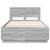 Cadru de pat cu headboard Gri Sonoma 135 x 190 cm Lemn compozit GartenMobel Dekor