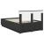 Cadru de pat cu headboard Negru 120 x 190 cm Lemn compozit GartenMobel Dekor