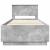 Cadru de pat Gri din beton 100 x 200 cm Lemn compozit GartenMobel Dekor