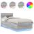 Cadru de pat cu headboard Gri Sonoma 100 x 200 cm Lemn compozit GartenMobel Dekor