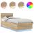 Cadru de pat Stejar Sonoma 90 x 200 cm Lemn compozit GartenMobel Dekor