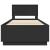 Cadru de pat cu headboard Negru 70 x 190 cm Lemn compozit GartenMobel Dekor