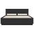 Cadru de pat cu headboard Negru 180 x 200 cm Lemn compozit GartenMobel Dekor
