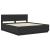Cadru de pat cu headboard Negru 180 x 200 cm Lemn compozit GartenMobel Dekor