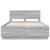Cadru de pat cu headboard Gri Sonoma 160 x 200 cm Lemn compozit GartenMobel Dekor
