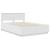 Cadru de pat cu headboard Alb 150 x 200 cm Lemn compozit GartenMobel Dekor