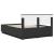 Cadru de pat cu headboard Negru 150 x 200 cm Lemn compozit GartenMobel Dekor