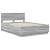 Cadru de pat cu headboard Gri Sonoma 140 x 190 cm Lemn compozit GartenMobel Dekor