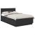 Cadru de pat cu headboard Negru 120 x 190 cm Lemn compozit GartenMobel Dekor