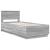 Cadru de pat cu headboard Gri Sonoma 100 x 200 cm Lemn compozit GartenMobel Dekor