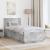 Cadru de pat Gri din beton 90 x 190 cm Lemn compozit GartenMobel Dekor