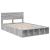 Cadru de pat cu raft Gri Sonoma 140 x 190 cm Lemn compozit GartenMobel Dekor