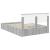 Cadru de pat cu raft Gri Sonoma 140 x 200 cm Lemn compozit GartenMobel Dekor