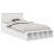 Cadru de pat cu raft Manual Alb 135 x 190 cm Lemn compozit GartenMobel Dekor