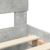 Cadru de pat cu raft Gri din beton 135 x 190 cm Lemn compozit GartenMobel Dekor