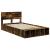 Cadru de pat cu raft Stejar fumuriu 135 x 190 cm Lemn compozit GartenMobel Dekor