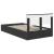 Cadru de pat cu raft Manual Negru 120 x 190 cm Lemn compozit GartenMobel Dekor
