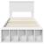 Cadru de pat cu raft cu headboard Alb 90 x 190 cm Lemn compozit GartenMobel Dekor