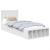 Cadru de pat cu raft cu headboard Alb 90 x 200 cm Lemn compozit GartenMobel Dekor