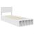 Cadru de pat cu raft cu headboard Alb 90 x 200 cm Lemn compozit GartenMobel Dekor