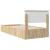Cadru de pat cu raft Stejar Sonoma 75 x 190 cm Lemn compozit GartenMobel Dekor