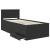 Daybed cu sertar cu headboard Negru 75 x 190 cm Lemn compozit GartenMobel Dekor
