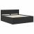 Cadru de pat cu headboard Negru 200 x 200 cm Lemn compozit GartenMobel Dekor