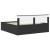 Cadru de pat cu headboard Negru 200 x 200 cm Lemn compozit GartenMobel Dekor