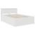 Cadru de pat cu headboard Alb 160 x 200 cm Lemn compozit GartenMobel Dekor