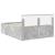 Cadru de pat Gri din beton 160 x 200 cm Lemn compozit GartenMobel Dekor