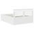 Cadru de pat cu headboard Alb 150 x 200 cm Lemn compozit GartenMobel Dekor