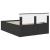 Cadru de pat cu headboard Negru 140 x 190 cm Lemn compozit GartenMobel Dekor