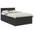 Cadru de pat cu headboard Negru 135 x 190 cm Lemn compozit GartenMobel Dekor