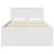 Cadru de pat cu headboard Alb 120 x 190 cm Lemn compozit GartenMobel Dekor