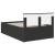 Cadru de pat cu headboard Negru 120 x 200 cm Lemn compozit GartenMobel Dekor