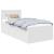 Cadru de pat cu headboard Alb 120 x 200 cm Lemn compozit GartenMobel Dekor