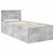 Cadru de pat Gri din beton 120 x 200 cm Lemn compozit GartenMobel Dekor