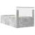 Cadru de pat Gri din beton 90 x 190 cm Lemn compozit GartenMobel Dekor