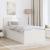 Cadru de pat cu headboard Alb 75 x 190 cm Lemn compozit GartenMobel Dekor