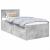Cadru de pat Gri din beton 75 x 190 cm Lemn compozit GartenMobel Dekor