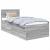 Cadru de pat cu headboard Gri Sonoma 75 x 190 cm Lemn compozit GartenMobel Dekor