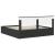 Cadru de pat cu headboard Negru 200 x 200 cm Lemn compozit GartenMobel Dekor