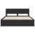 Cadru de pat cu headboard Negru 200 x 200 cm Lemn compozit GartenMobel Dekor