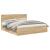Cadru de pat Stejar Sonoma 200 x 200 cm Lemn compozit GartenMobel Dekor