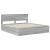 Cadru de pat cu headboard Gri Sonoma 200 x 200 cm Lemn compozit GartenMobel Dekor