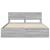 Cadru de pat cu headboard Gri Sonoma 200 x 200 cm Lemn compozit GartenMobel Dekor