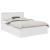 Cadru de pat cu headboard Alb 150 x 200 cm Lemn compozit GartenMobel Dekor