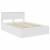 Cadru de pat cu headboard Alb 150 x 200 cm Lemn compozit GartenMobel Dekor