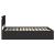 Cadru de pat cu headboard Negru 150 x 200 cm Lemn compozit GartenMobel Dekor