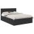 Cadru de pat cu headboard Negru 150 x 200 cm Lemn compozit GartenMobel Dekor